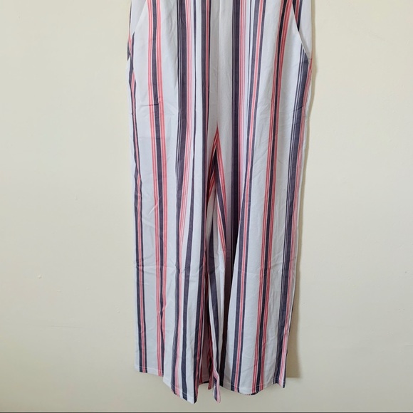 Italian  Pink Stripe Jumpsuit with Pockets - Picture 16 of 16